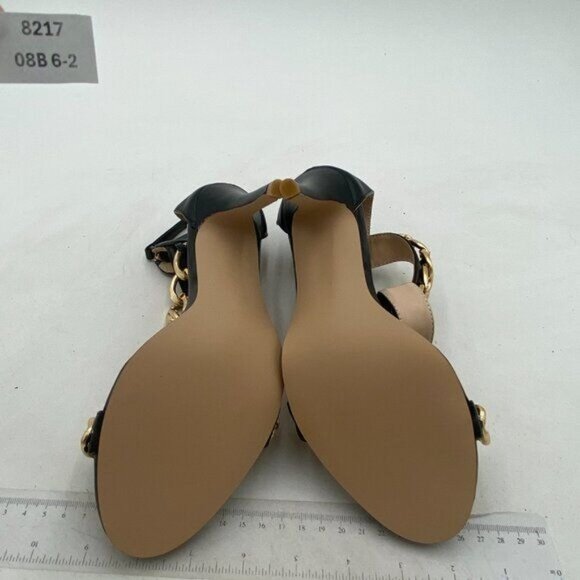 FSJ Women T-Straps High Heel Sandals Golden Chains Open Toe Ankle Straps - Picture 8 of 8